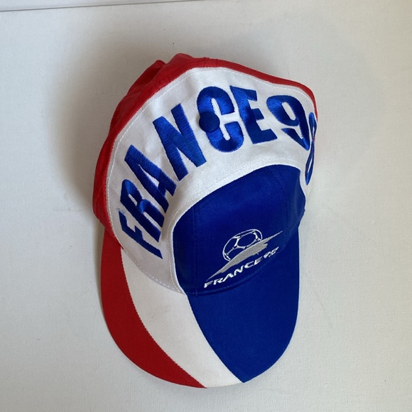 Vintage France 1998 World Cup strap back hat Coupe du Monde Soccer Football - Picture 3 of 12